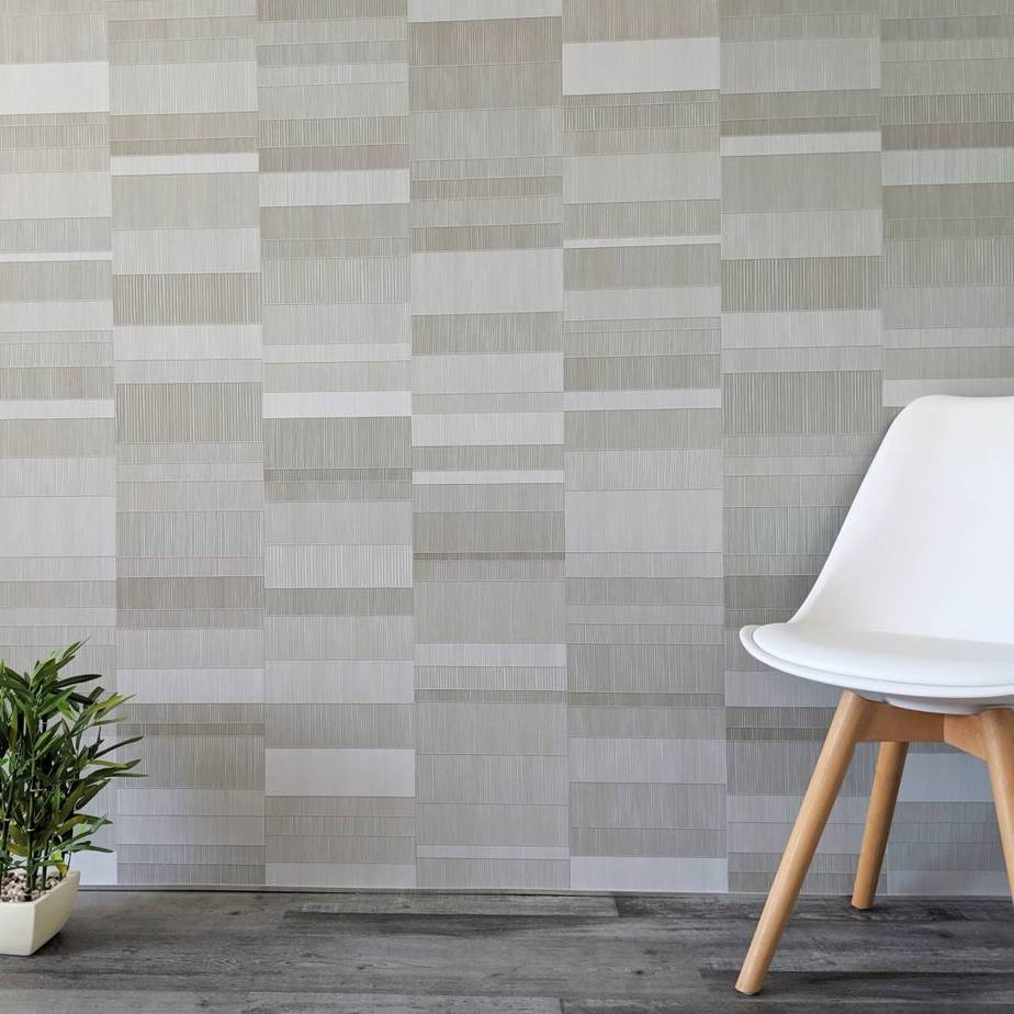 8mm Light Grey Mosaic Bathroom Wall Panel 2.6M