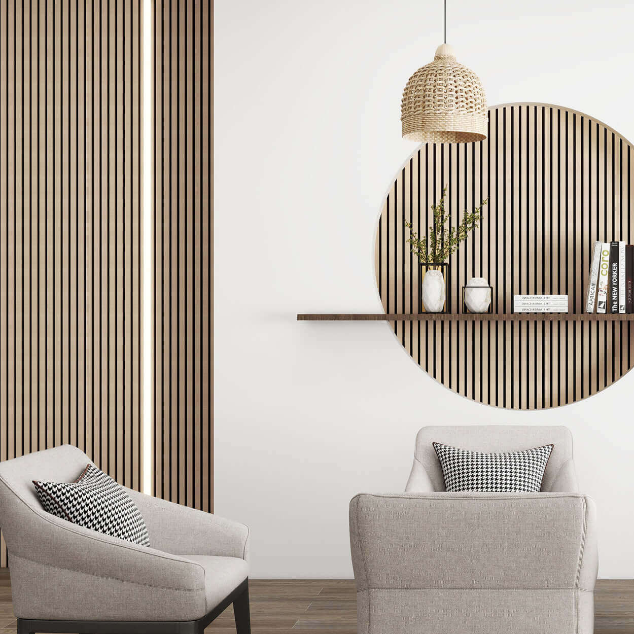 White Ash Acoustic Wall Panel