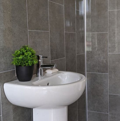 8mm Graphite Grey Tile Effect Wall Panel