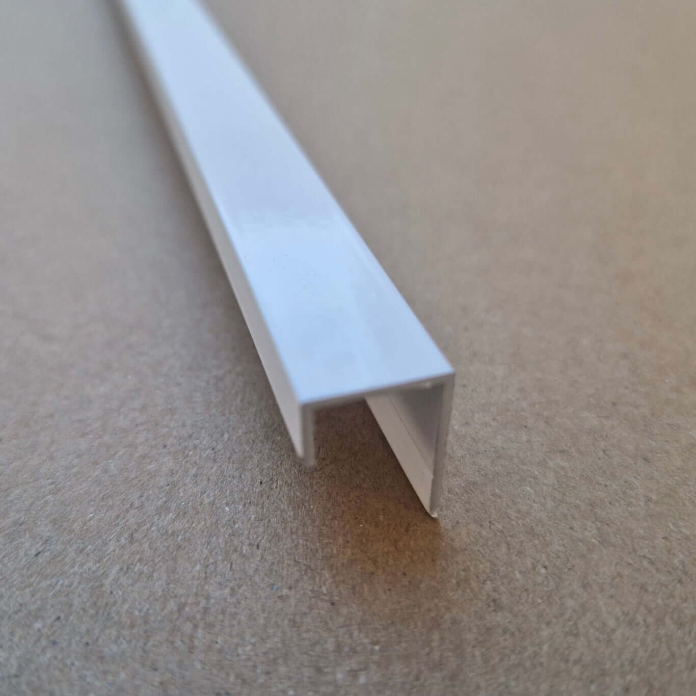 10mm White Aluminium End Cap