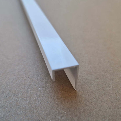 10mm White Aluminium End Cap