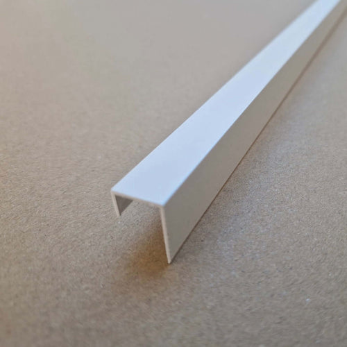 10mm White Aluminium End Cap