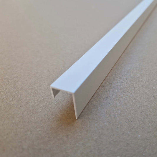 10mm White Aluminium End Cap