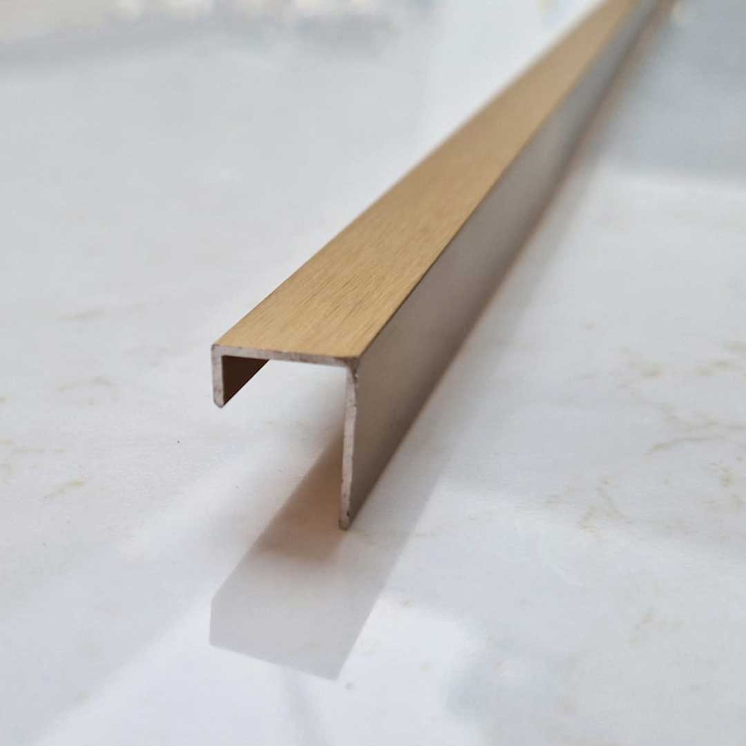10mm Brushed Gold Aluminium End Cap