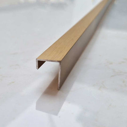 10mm Brushed Gold Aluminium End Cap