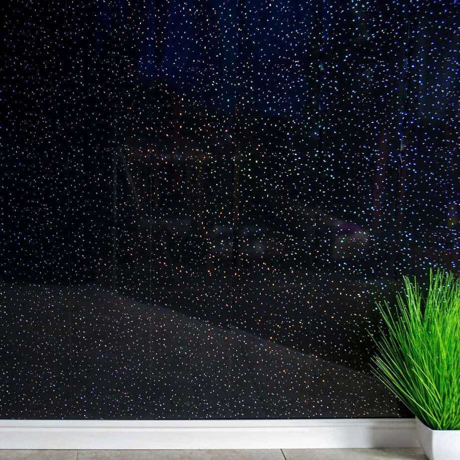10mm Black Sparkle Gloss Shower Panel 1M x 2.4M