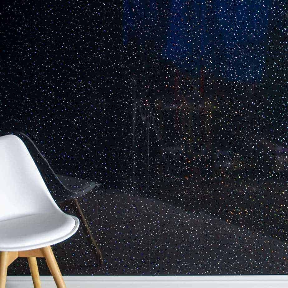 10mm Black Sparkle Gloss Shower Panel 1M x 2.4M