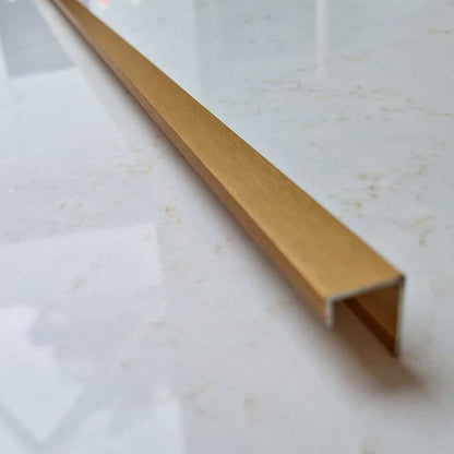 10mm Brushed Gold Aluminium End Cap