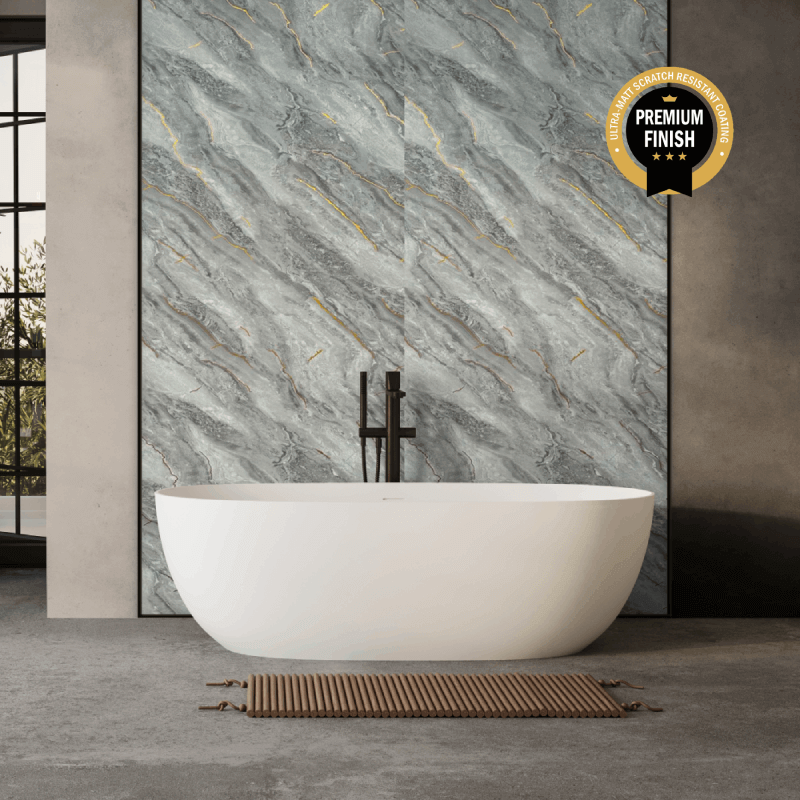 10mm Gilded Grey Ultra Matt Shower Panel 1M x 2.4M