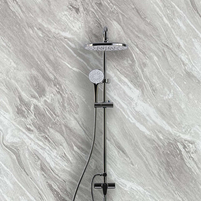 10mm Light Grey Marble Gloss Shower Panel 1M x 2.4M