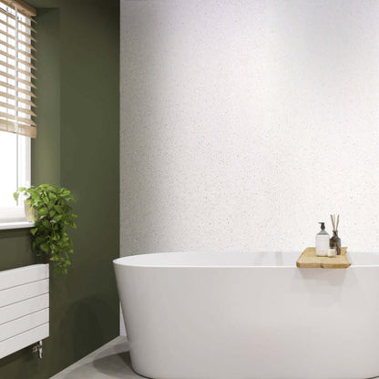 10mm Platinum White Sparkle Gloss Shower Panel 1M x 2.4M