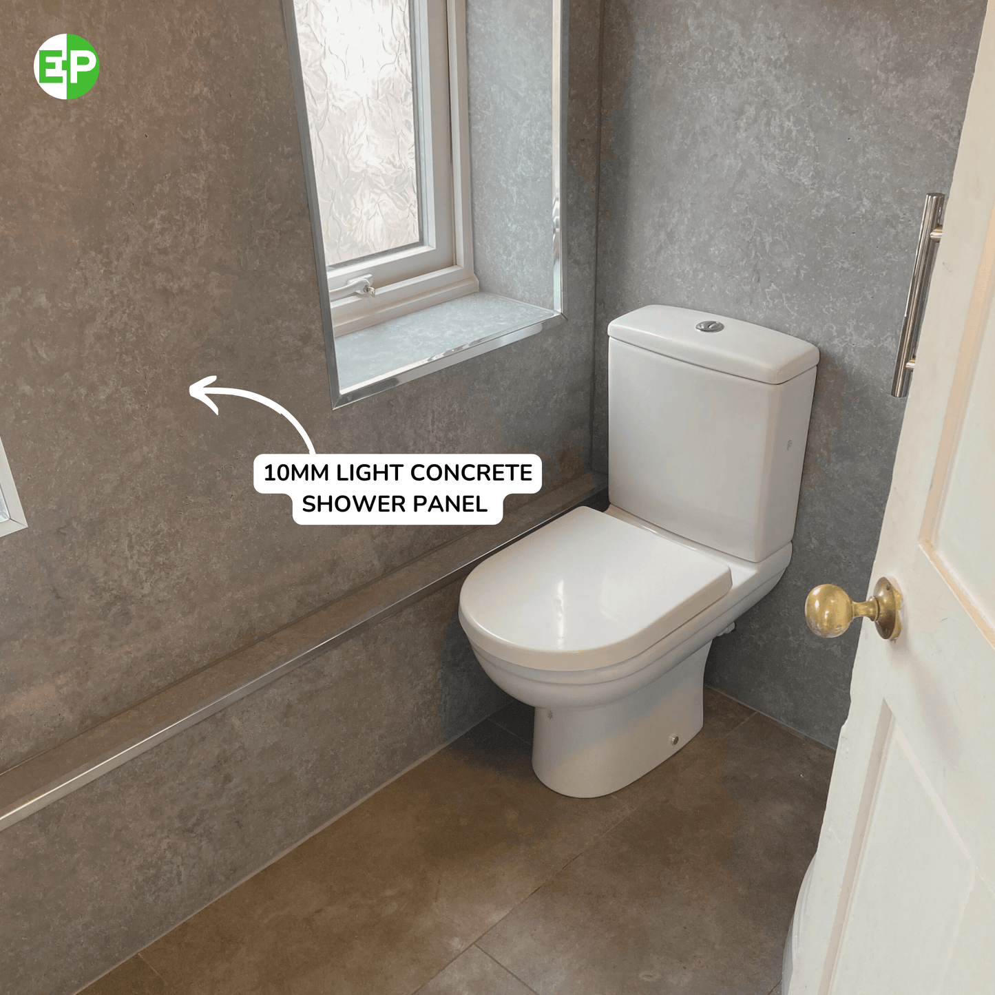 10mm Light Concrete Matt Shower Panel 1M x 2.4M