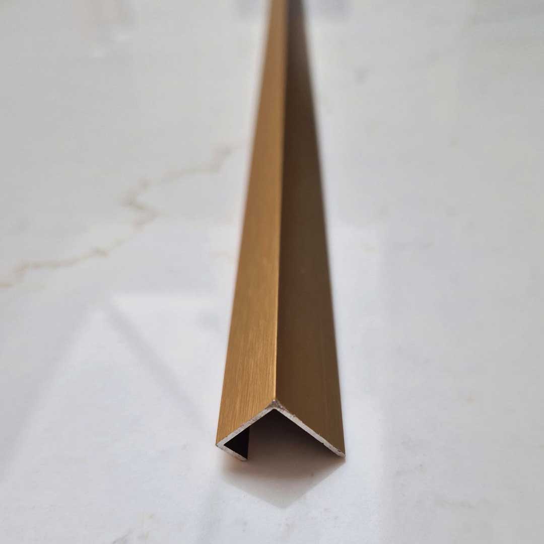 10mm Brushed Gold Aluminium End Cap