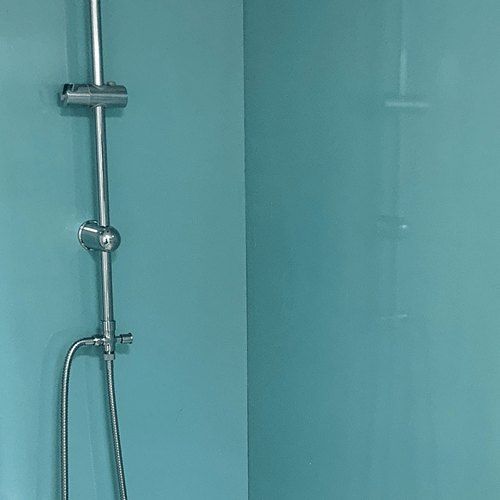 10mm Aqua Blue Shimmer Gloss Shower Panel 1M x 2.4M