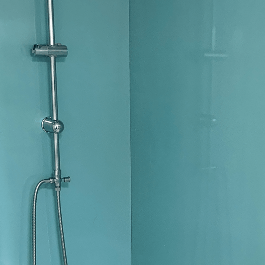 10mm Aqua Blue Shimmer Gloss Shower Panel 1M x 2.4M