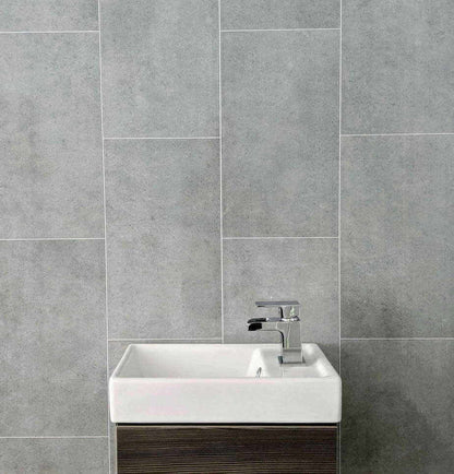 8mm Modern Grey Tile Effect Wall Panel 2.6M