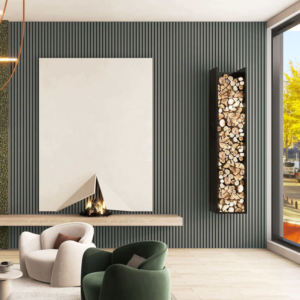 Grey Oak Acoustic Wall Panel